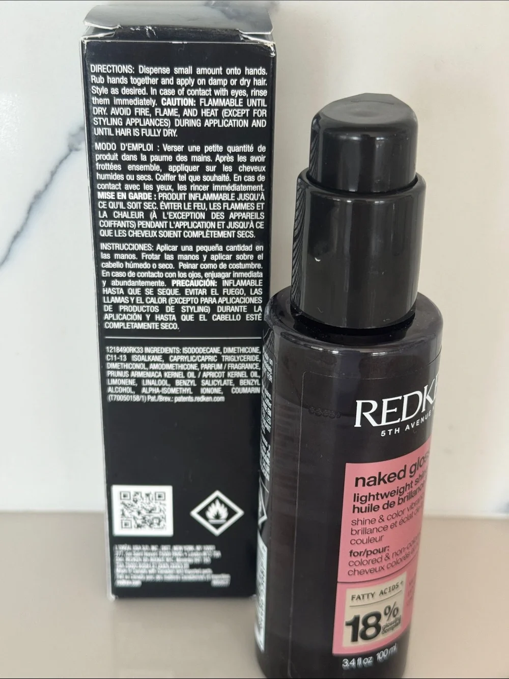Redken Naked Gloss Lightweight Shine Oil 100ml 3.4 fl oz